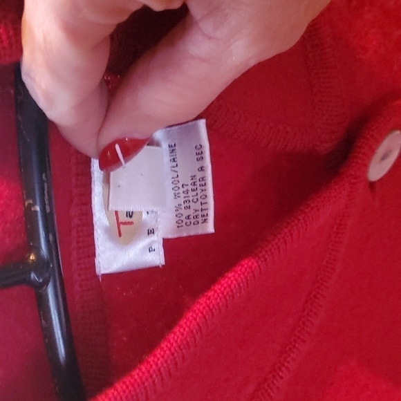 Talbots 100% Wool Long Sleeve Full Button Sz. PL Jacket - Picture 5 of 11